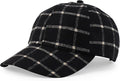 Trendy Apparel Shop Plaid Checker Wool Blend Unstructured Baseball Cap by TrendyApparel