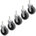 RILIDRI Replcament Casters for Brute Trash Bin Dolly Set of 5, 3-Inch Trash Can by RILIDRI