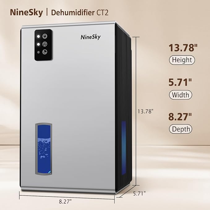 NineSky Dehumidifier, 1000 sq.ft Dehumidifiers - Image 2