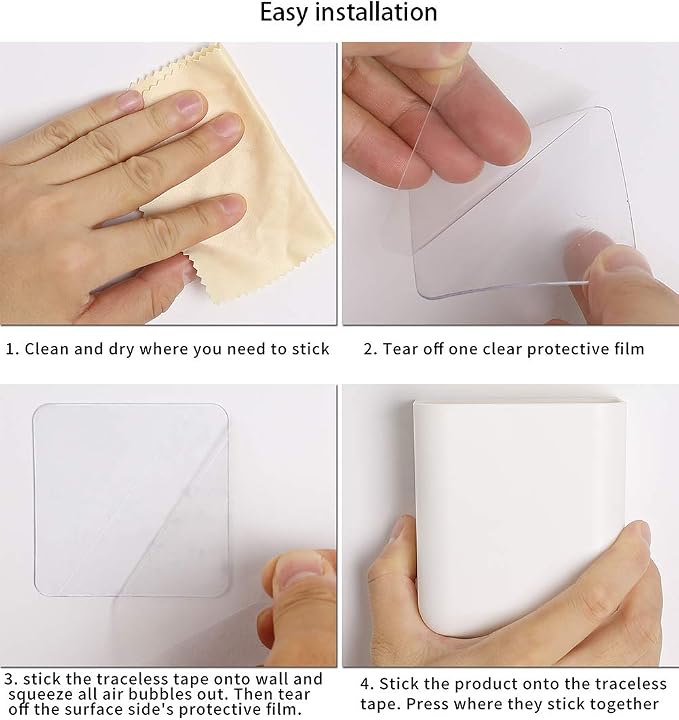 T-H-See Remote Holders Wall Mount Hole Free, Self-Adhesive Storage Box - Image 6
