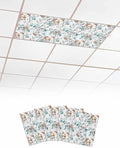 4 Pack Vintage Teal Fluorescent Light Covers by Unknown