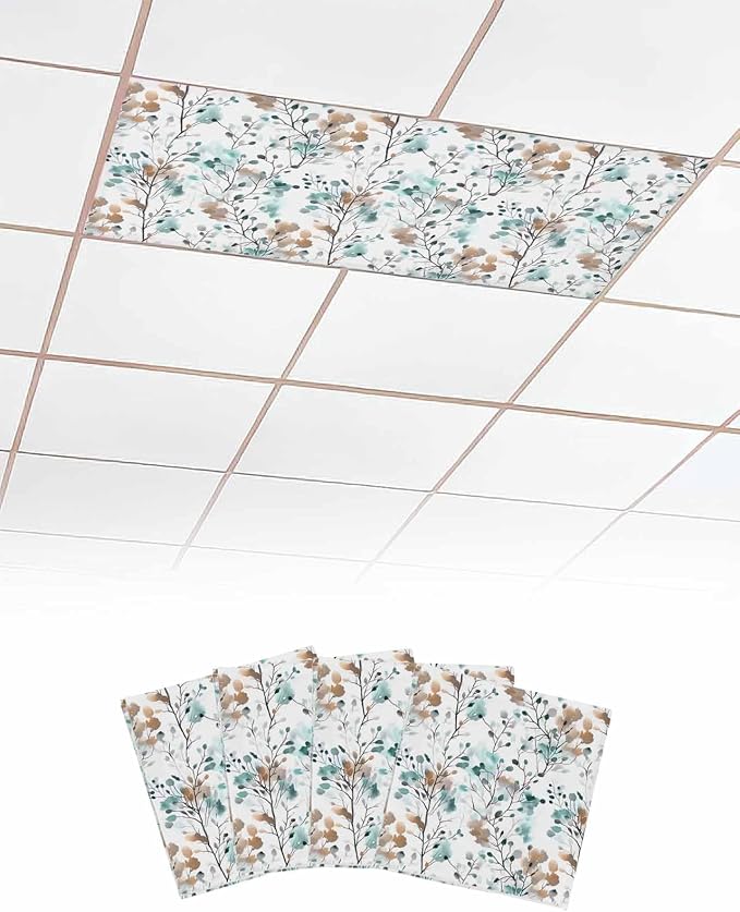 4 Pack Vintage Teal Fluorescent Light Covers by Unknown