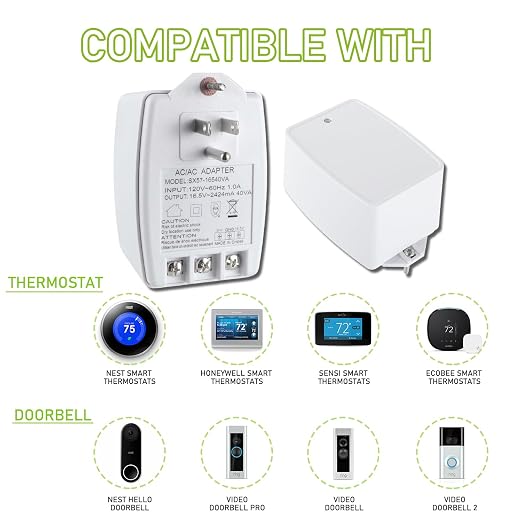16.5V 40VA Plug in Thermostat and Doorbell Transformer Compatible - Image 7