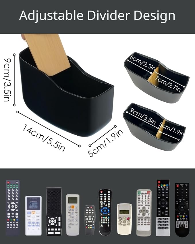 LINFIDITE 2 Pack Adhesive TV Remote Control Holder Wall Mount TV Remote Holder - Image 4