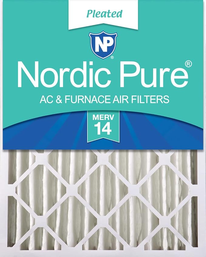 Nordic Pure 16x20x4 Pleated MERV 14 Air Filter 1 Pack by NordicPure