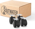 2" Wheel Diameter | Black Nylon Swivel Hooded Samson Twin Wheel Caster | 1-1/2" by OutwaterIndustries