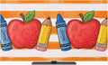 Fruit Apples Pencils Crayons Indoor TV Cover, Elastic TV Screen Protector by Unknown