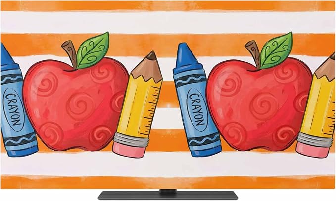 Fruit Apples Pencils Crayons Indoor TV Cover, Elastic TV Screen Protector by Unknown