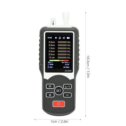 Portable Particle Counter, Handheld Aerosol Dust Monitor, Professional Air - Image 6