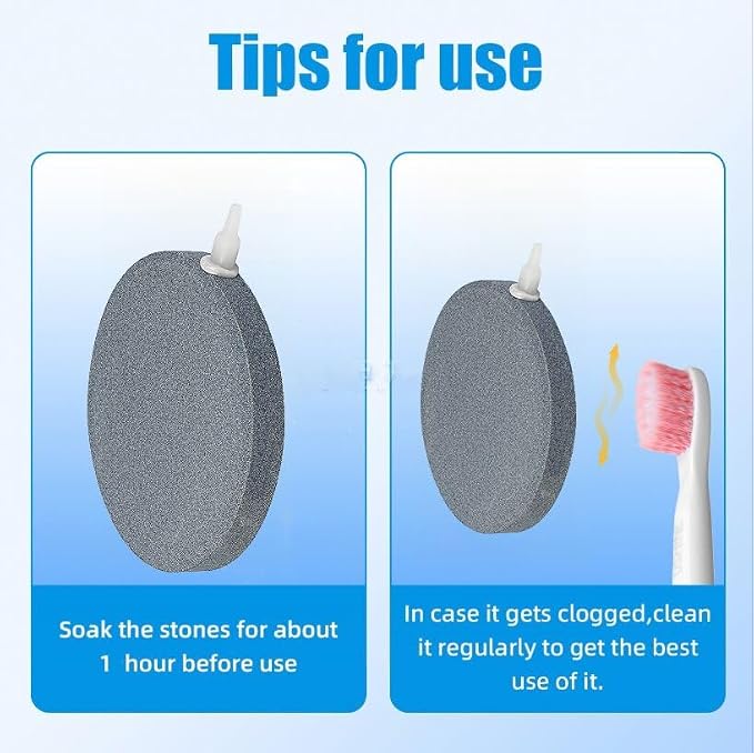 AQUANEAT 4.8 inch Air Stone Disc, 4 Packs, Aerator Bubble Diffuser, Air Pump - Image 4