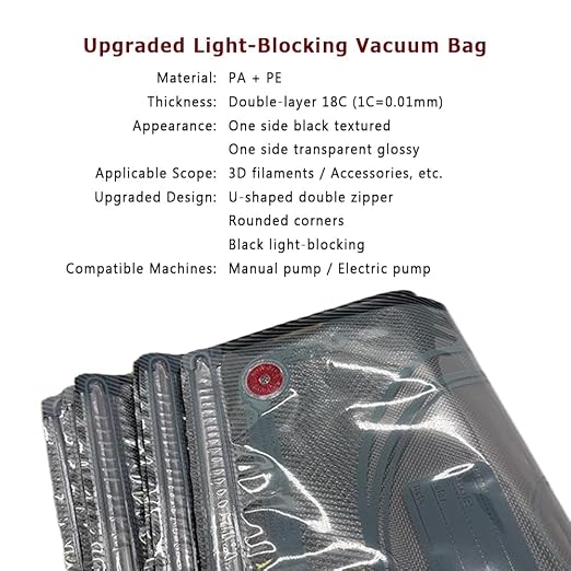Upgraded U-Shaped Double Zipper Vacuum Storage Bags, Lightproof & Airtight - Image 3