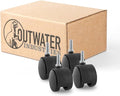 2" Wheel Diameter | Black Nylon Swivel Hooded Samson Twin Wheel Caster | 3/8-16 by OutwaterIndustries
