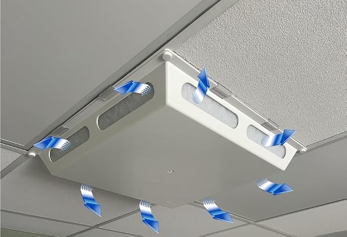 Filtered Air System for 2'X2' Air Diffuser, Magnet Install by 1800CEILING