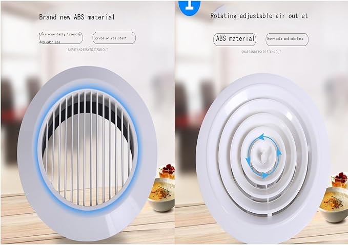 Round Fresh Air System Accessories, 200mm ABS Material, High-Efficiency - Image 4