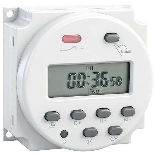 Timer Switch, DC/AC 12V 16Amp, Digital LCD Power Programmable Timer Time Relay by Weasch