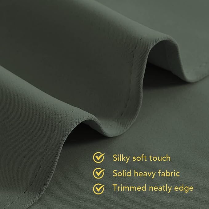 NICETOWN Room Darkening Draperies Window Curtain Panels, Dark Mallard, 2 Panels, W60 x L84 -inch, Thermal Insulated Grommet Room Darkening Curtains for Bedroom