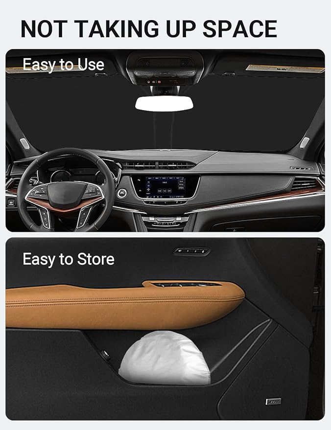 Proadsy 2026 Upgrade Windshield Sun Shade Custom Fit Cadillac XT5 2017-2026 - Image 8