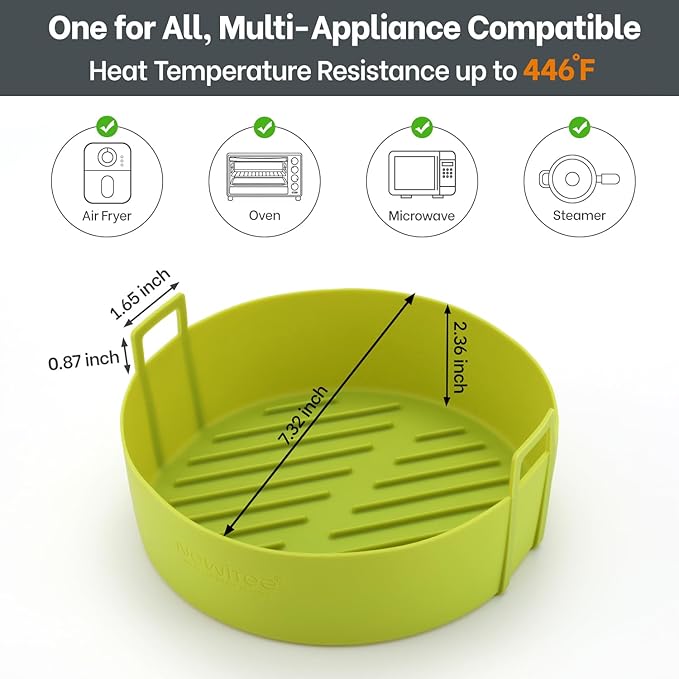Air Fryer Silicone Liners 4QT For Ninja AF101, 2 Pack BPA Free Platinum Air - Image 5