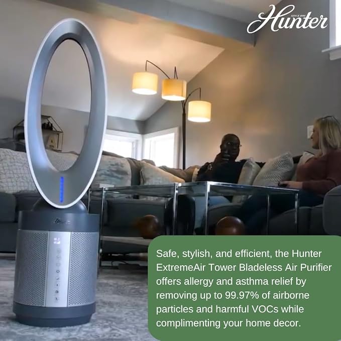 Hunter ExtremeAir Tower Bladeless Air Purifier. 2-in-1 Air Purifiers - Image 8