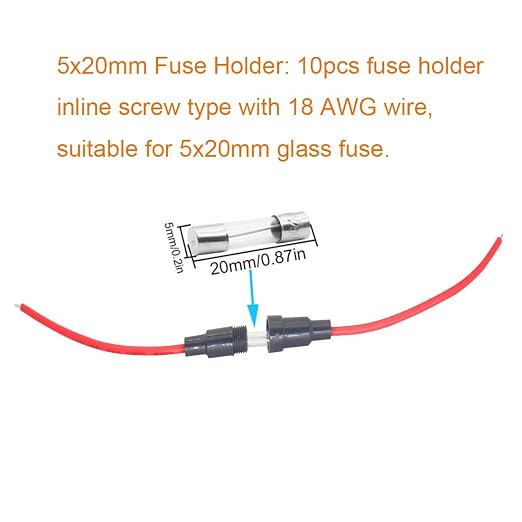 5x20 mm Fuse Holder Inline Screw Type - Image 4
