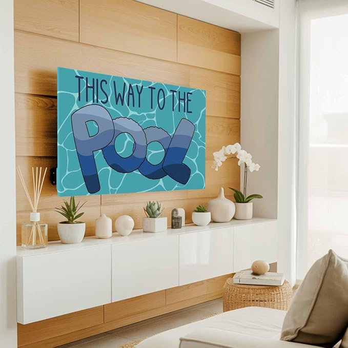 Blue Water Ripples Indoor TV Cover, Elastic TV Screen Protector Gradient This - Image 3