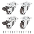HOWDIA 1" Caster Wheels Low Profile Casters Set of 4 Heavy Duty, 360 Degree by HOWDIA
