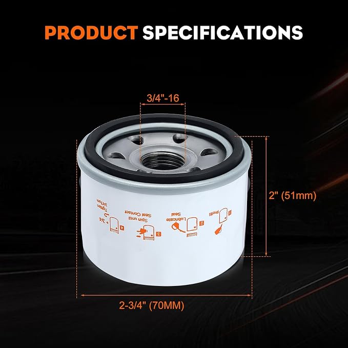 Hipa 951-12690 Oil Filter for MTD 4P90MUD 4P90MUC 9X90HU 7T84JU 4P90HU - Image 6