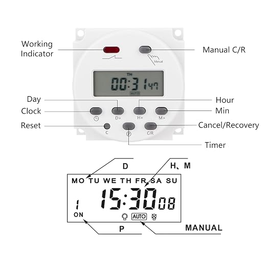 4Pcs Timer Switch, DC/AC 24V 16Amp, Digital LCD Power Programmable Timer Time - Image 4