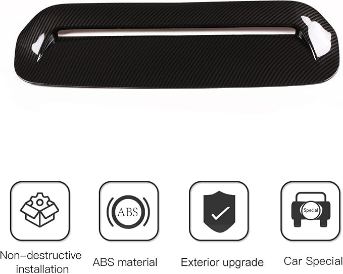 Air Flow Intake Cover, Car Decorative Air Flow Intake Scoop Bonnet Vent Hood - Image 3