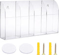 Hipiwe Wall Mount Remote Control Holder Clear Acrylic Media Organizer Remote by Hipiwe