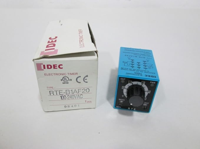 New IDEC RTE-B1AF20 Electronic Timer 100-240V-AC 0-1MIN D247216 by Idec