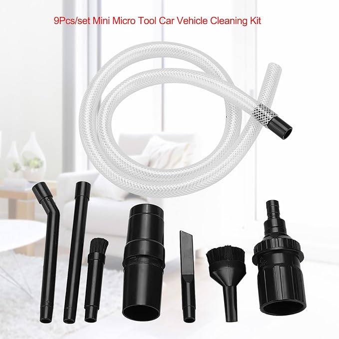 9pcs Universal Vacuum Cleaner Attachments Accessories, Mini Micro Kit Car - Image 2