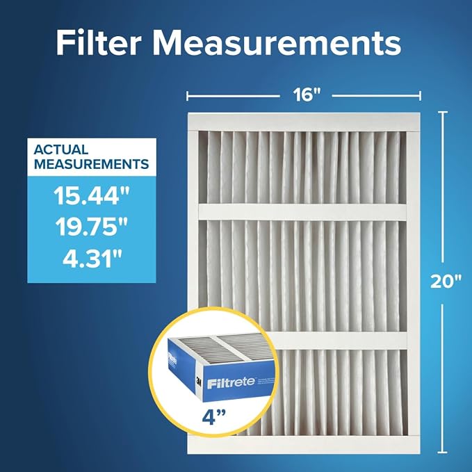 Filtrete 16x20x4 AC Furnace Air Filter, MERV 13, MPR 1900, Premium Allergen - Image 2