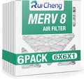 6 Pack Updated 6x6x1Air Filter, pertain Merv 8 HVAC Pleated A/C Furnace Filters by Unknown
