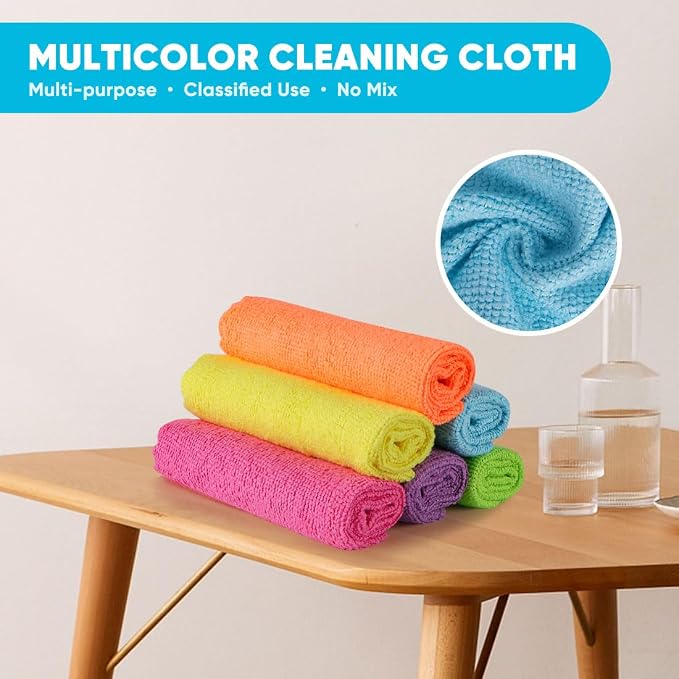 Orighty Microfiber Cleaning Cloth, 24 Pack Highly Absorbent Cleaning Rags - Image 4
