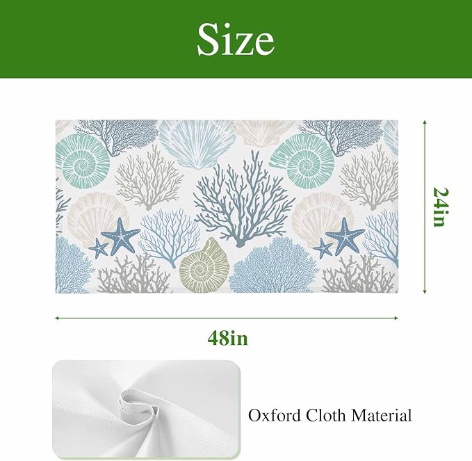 3 Pack Coral Sea Snail Starfish Fluorescent Light Covers Green Blue Costal - Image 9