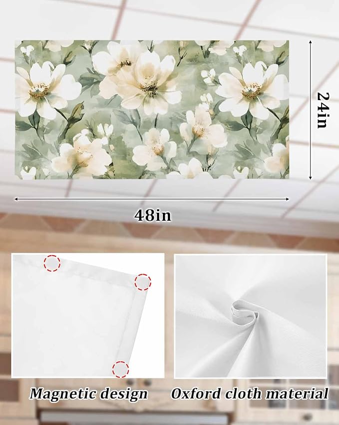 3 Pack Retro White Fluorescent Light Covers - Image 8