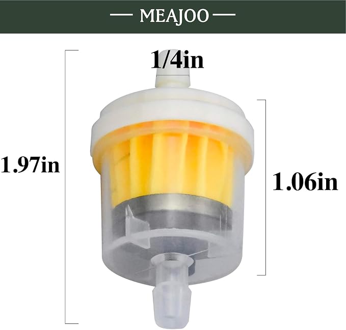 15PCS 1/4" 6mm-7mm Gas Inline Fuel Filter, - Image 2