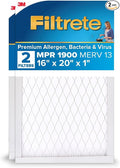 Filtrete 16x20x1 AC Furnace Air Filter, MERV 13, MPR 1900, Premium Allergen by Filtrete