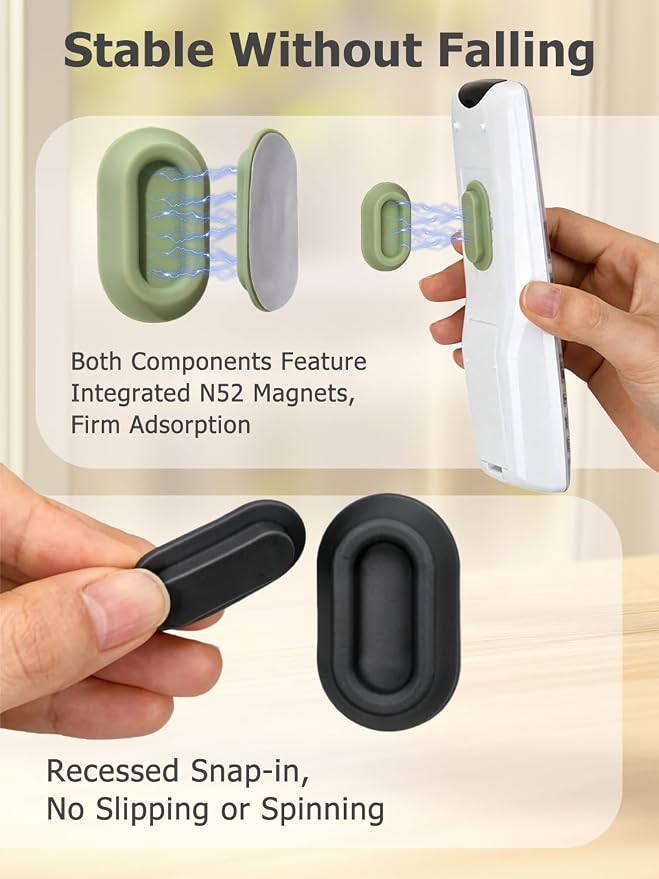 Magnetic Remote Control Holder Wall Mount, 5 Pack-Multicolored | Drill-Free - Image 5