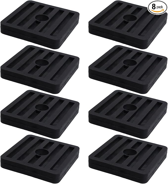 MY MIRONEY 8 Pack Anti Vibration Pads Air Conditioner Rubber Vibration Isolator by MYMIRONEY