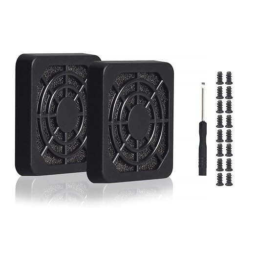 Easycargo 4pcs 60mm Fan Filter Grill Black by Easycargo