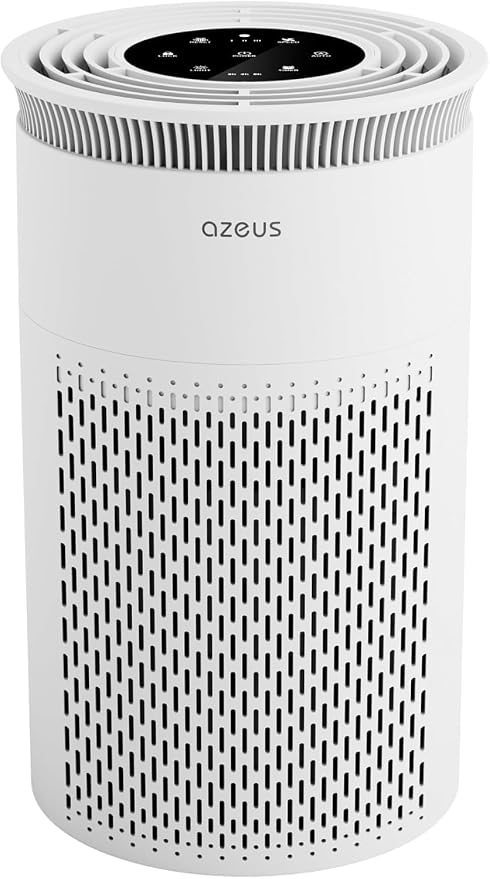 AZEUS Air Purifier for Home Pets Hair Dust in Bedroom Up Top 843 ft² H13 True by AZEUS