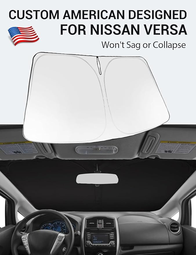 Proadsy 2026 Upgrade Windshield Sun Shade Custom Fit 2012-2018 Nissan Versa - Image 2