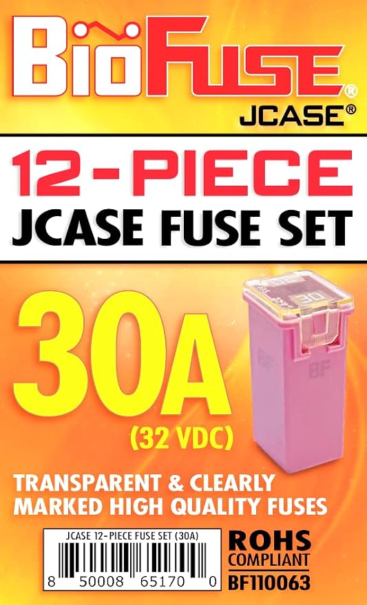 30A JCASE 12-Piece Cartridge Fuse Set. Fits Most: Nissan, and Ford - Image 6