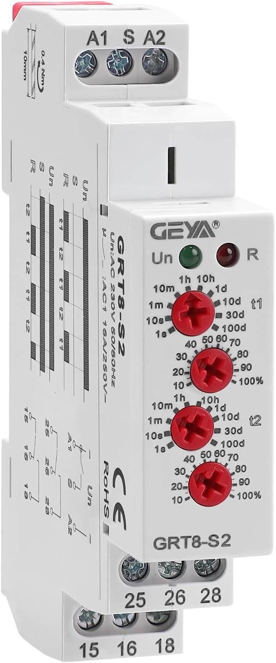 Asymmetric Cycle Timer 2SPDT Relay 16A AC230V Electronic Repeat Relay by GAEYAELE