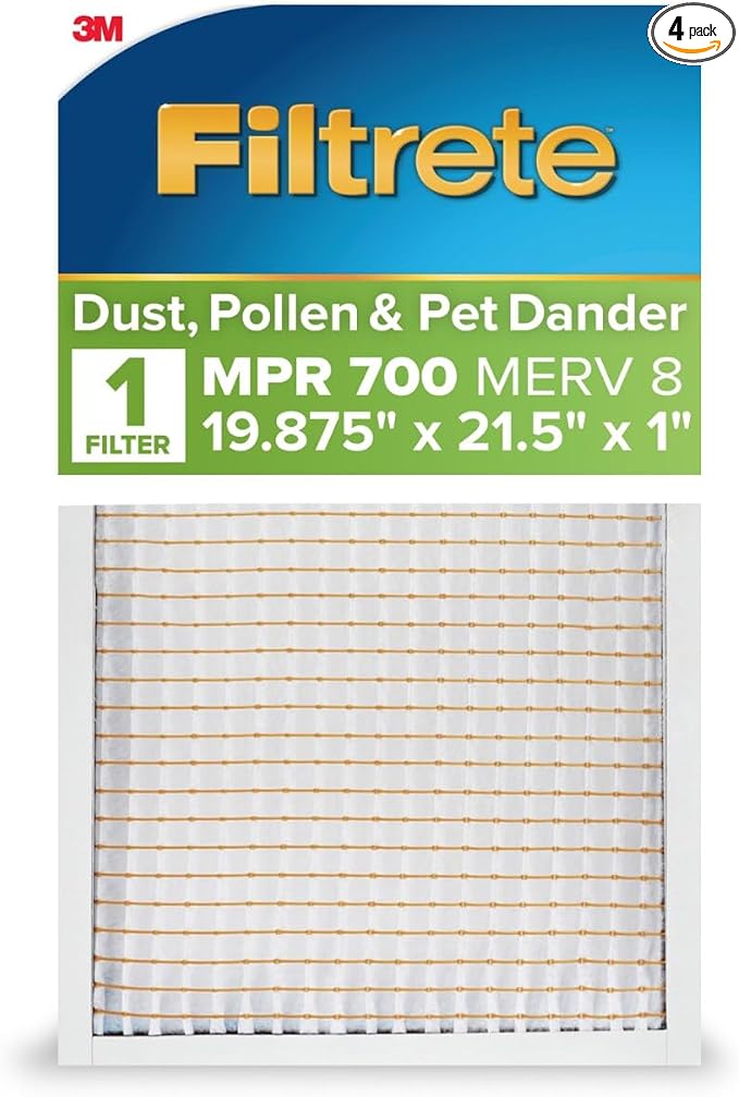 Filtrete 19.875x21.5x1 AC Furnace Air Filter, MERV 8, MPR 700, Tough on Pollen by Unknown