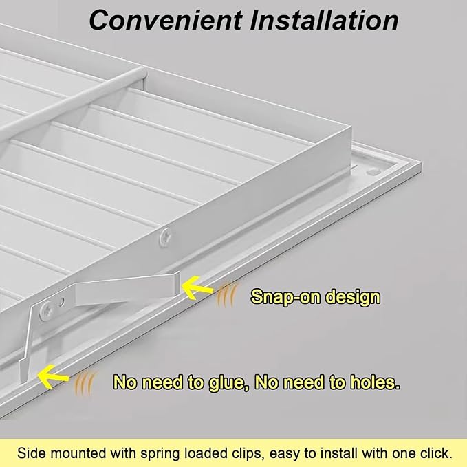 Air Vent Cover for Wall or Ceiling, Two-Way Ventilation Register, Aluminium - Image 6