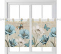 Spring Flowers Kitchen Curtains 36 Inch Length, Small Window Curtains Tab Top by Unknown