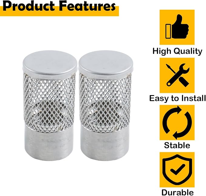 Dia Hose Inlet Suction Strainer Filter, Stainless Steel Water Pump Filter - Image 3